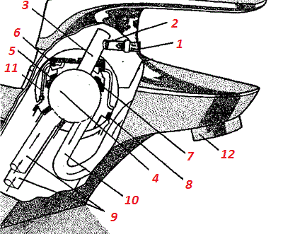 Изглед на секцията на смесител с един лост