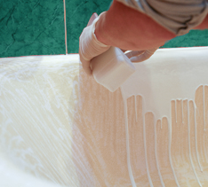 Възстановяване на емайловото покритие на ваната с течен акрил: разглобяваме метода 