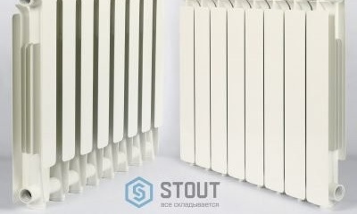 8-секционен алуминиев радиатор STOUT