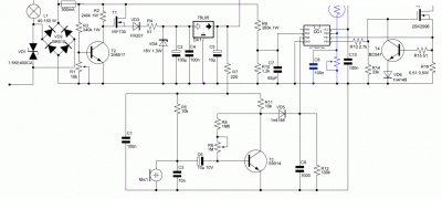 Схема на свързване за плавен акустичен превключвател
